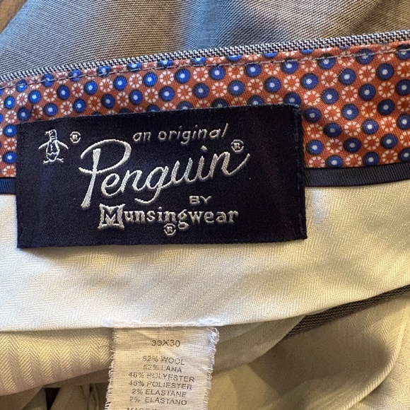 Original Penguin Men’s Gray Plaid Dress Pants 33x30 - Picture 1 of 3